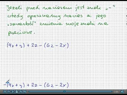 Dodawanie i odejmowanie sum algebraicznych - Matematyka Szkoła Podstawowa i Gimnazjum