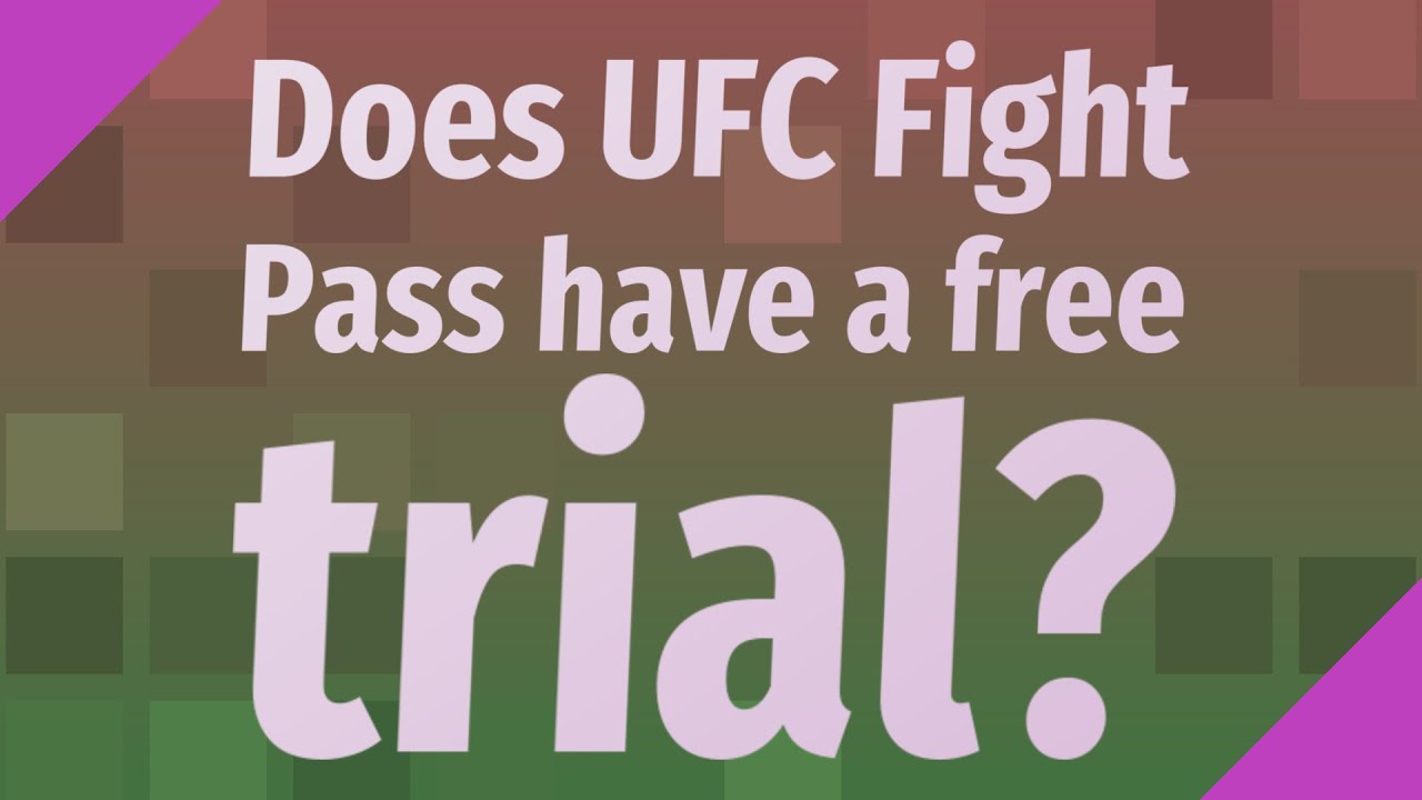 Does UFC Fight Pass have a free trial? - YouTube