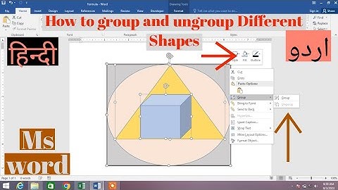 How to group and ungroup Different Shapes in MS Word | Group And ungroup Different Shapes in word