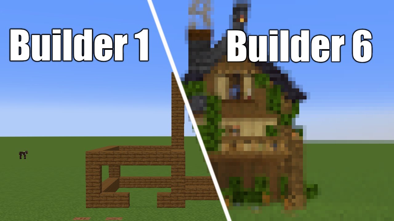 5 Minecrafters Build ONE Build With NO Communication