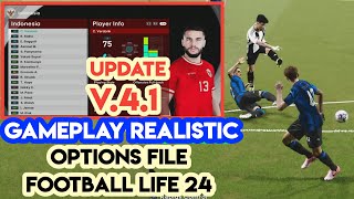 PES 2021 Update Options File Football4Life & Realistic Gameplay V4.1 Season 2024