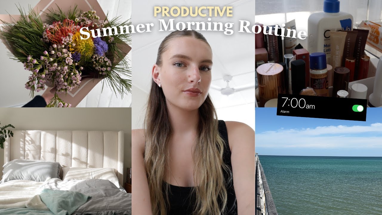 7am *Productive* Summer Morning Routine - YouTube