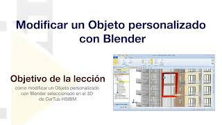 Tutorial de CerTus-HSBIM - Modificar un Objeto personalizado con Blender - ACCA software