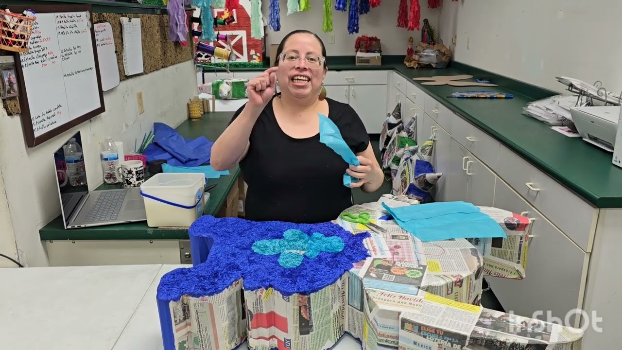 piñata hecha en un dia asi quedo