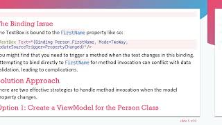 How to Invoke a Method When a Model Property Changes in WPF