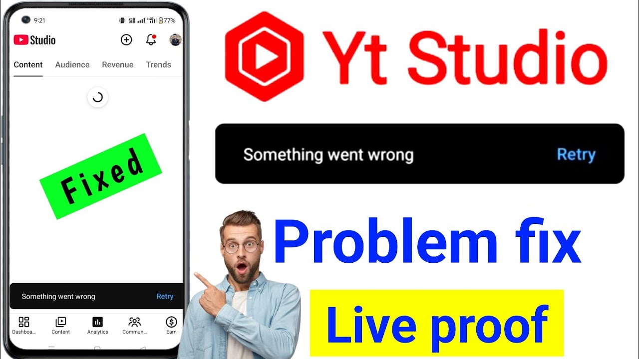 Youtube Studio Me Something Went Wrong Problem || Yt Studio Something Went Wrong Today Problem