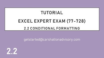 Tutorial Obj 2.2 Advanced Conditional Formatting