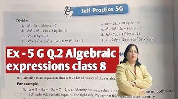 Ex-5G Q. 2 ch-5 Algebraic Expressions class 8 SChand composite maths| By komal Gupta 