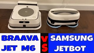 Samsung JetBOT Robot Mop VR20T6001 VS iRobot Braava Jet M6  Which one cleans Better?