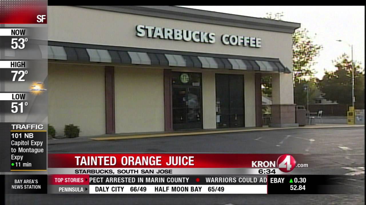 Arrest Made in San Jose Starbucks Juice Poisoning YouTube