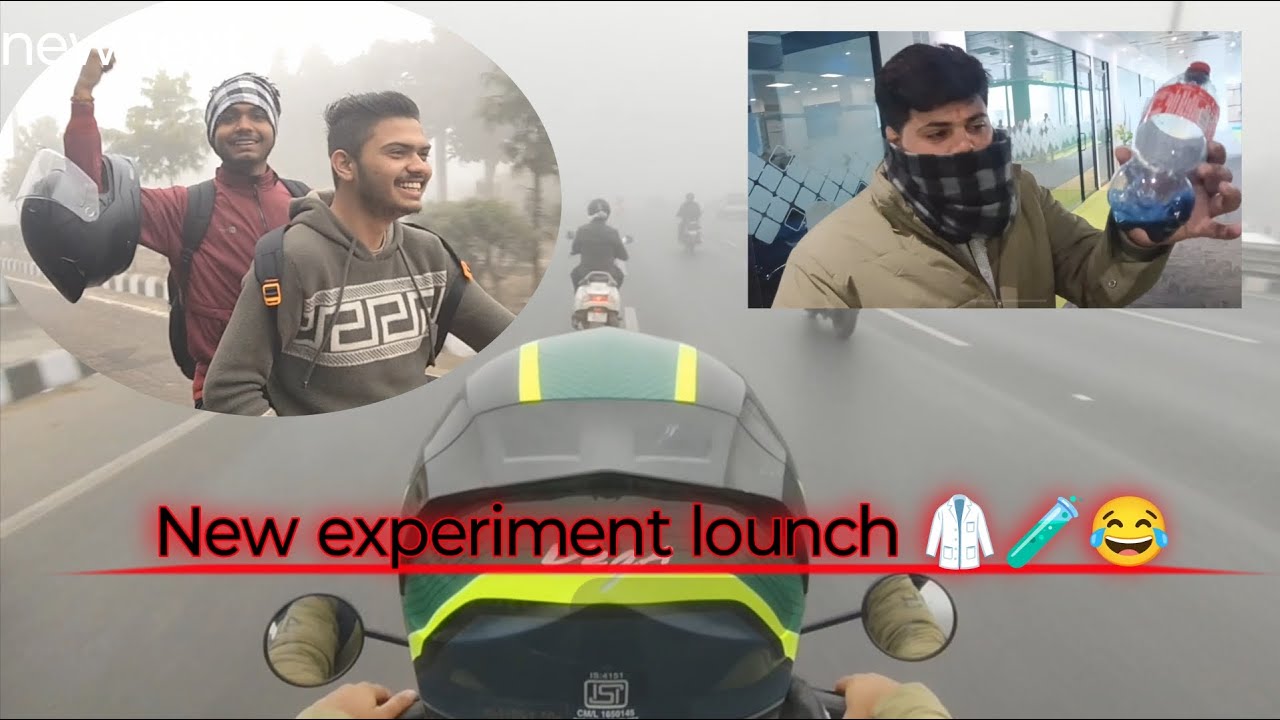 Itna fog bike nhi chalai jaa rhi 😢😢|| ek experiment kra hamne 😢🤣||