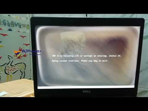 Setup Cannot Continue || press Any key to exit || INF file txtsetup.sif is corrupt or missing
