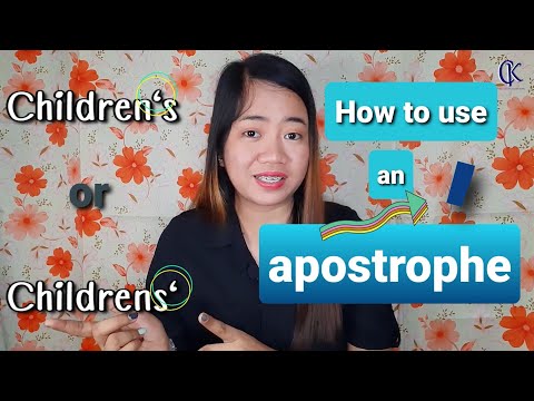 Video: Ano Ang Apostrophe