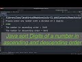 Java program to reverse and sort digits of a number in ascending and descending order.