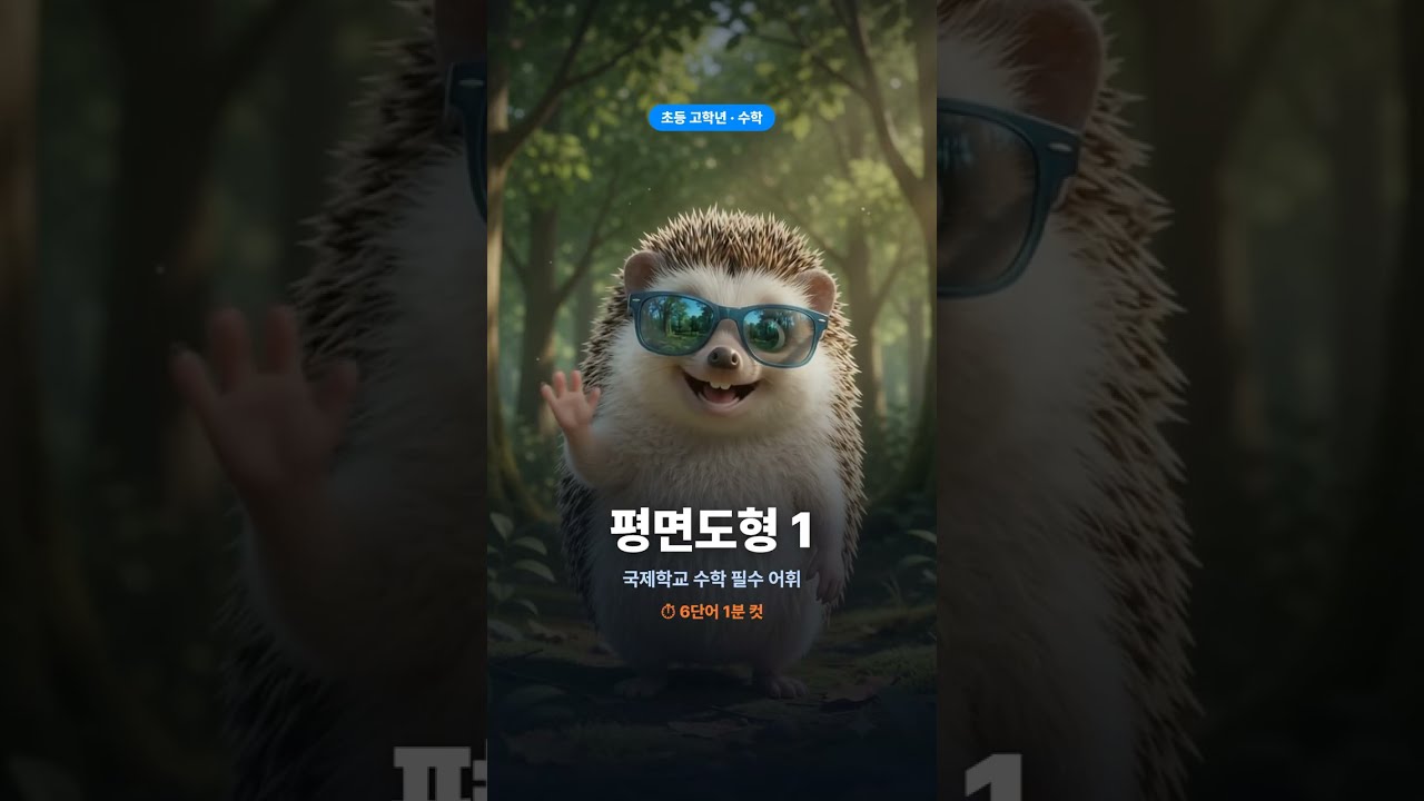 고도치와 함께 배워보는 국제학교 어휘 - 초등고학년 수학 평면도형 1편