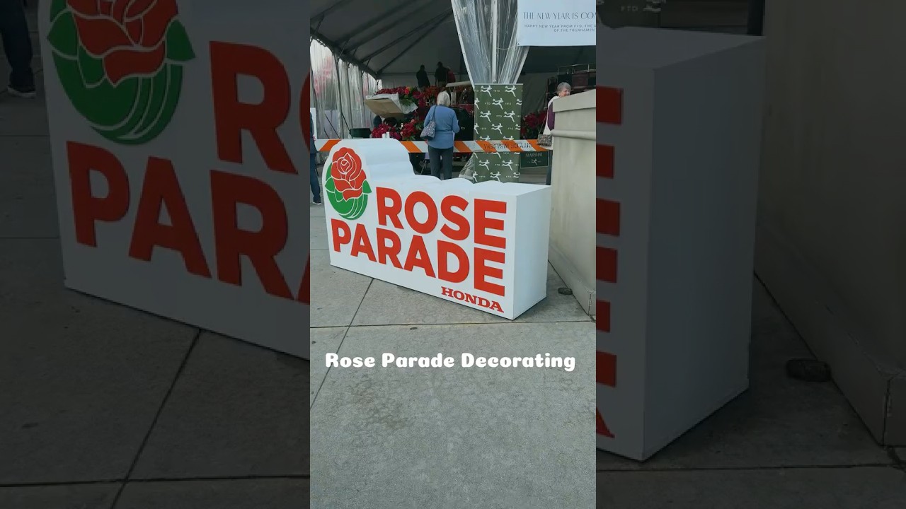 Decorating A Float for the Rose Parade