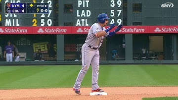 NYM@COL: Cabrera brings home Conforto to tie the game