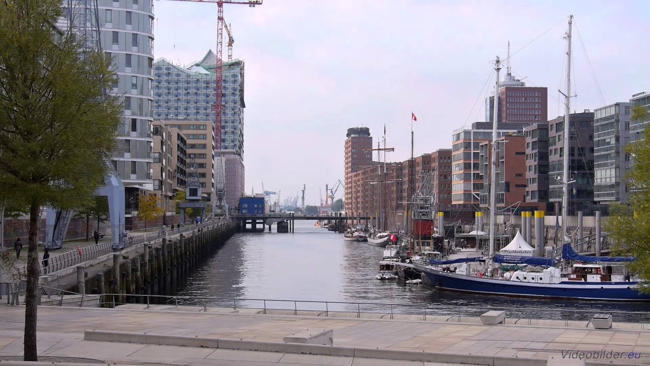hafencity riverbus Hamburg, HafenCity, Magellan-Terrassen, Sandtorhafen, Full HD (1080p) Videobild