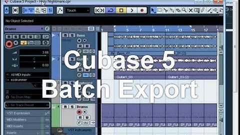 Cubase 5 Batch Export of Tracks