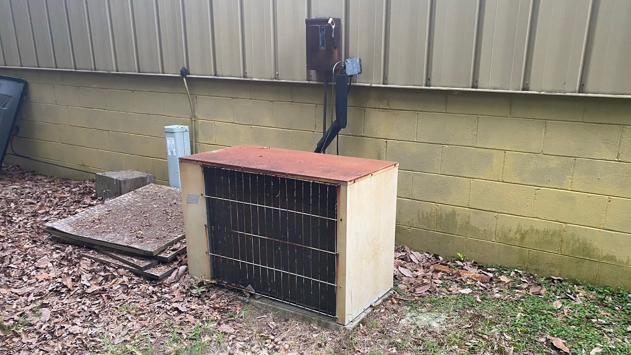 VINTAGE 1980s Bard Heat Pump - Startup/Shutdown (Cool Mode) - YouTube