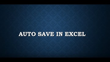 فى دقيقة تعلم الحفظ التلقائى فى الاكسل ( Auto save in excel)