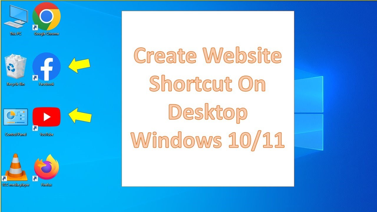 How to create website shortcut on desktop windows 10 - YouTube