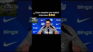 throwback of Liam rosenior press conference #youtubeshorts #chelseafc