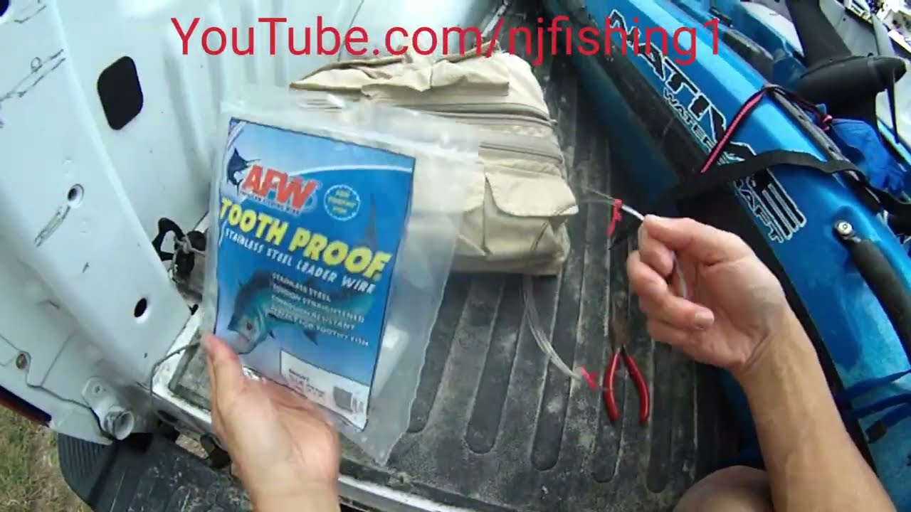 how to tie steel wire to fishing hooks?