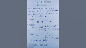 Engineering mathematics -vector calculus