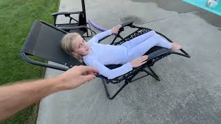 ★★★★★ Review of Zero Gravity Chair Set of 2, Folding Reclining