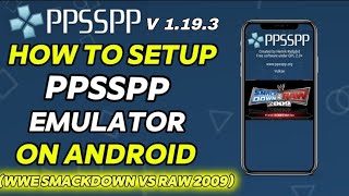 How to Set Up WWE SmackDown vs Raw 2009 on PPSSPP Emulator (Android Tutorial)