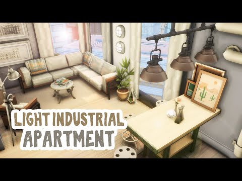 Light Industrial Apartment 🤍 || The Sims 4 Apartment Renovation: Speed Build