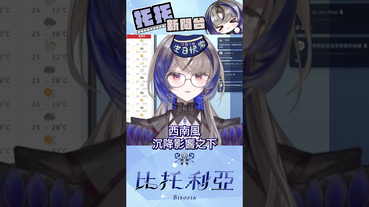 8月28日天氣小提醒⛈️✧ #台V #台灣Vtuber #新聞vtuber #新聞 #氣象 #shorts 縮圖