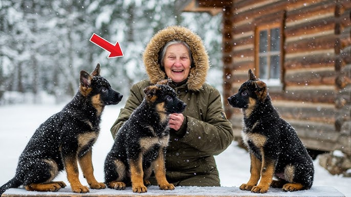 An elderly woman rescued three freezing puppies — but the next morning,  police surrounded her home!