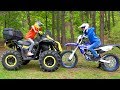 Я vs ПАПА...КВАДРИК vs МОТОЦИКЛ...ATV vs MOTORCYCLE ...