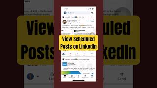 View Scheduled Posts on LinkedIn #shorts #linkedin #linkedintips
