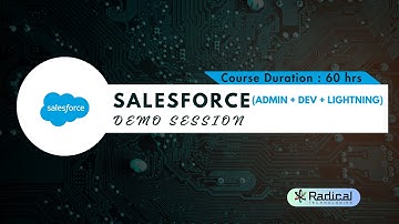 Salesforce Training  | Admin + Dev + Lightning | Cloud Computing | Demo Video - Radical Technologies