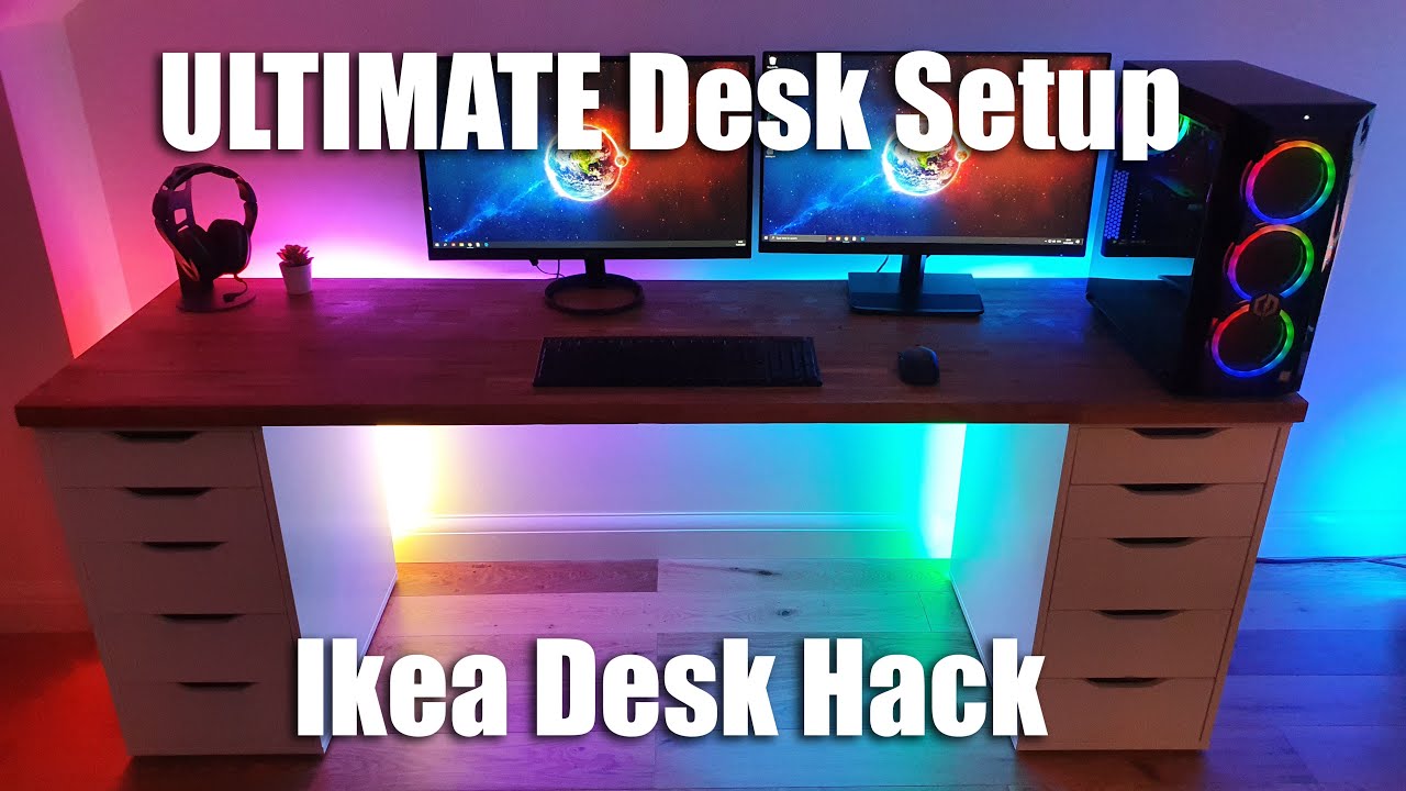 Ikea Gaming Desk Setup Youtube