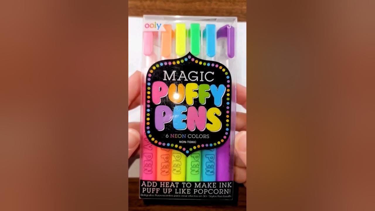 Magic Neon Puffy Pens (Set of 6)