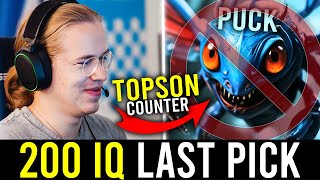 TOPSON 200 IQ LAST PICK against PUCK MID - 100% DESTROYED!