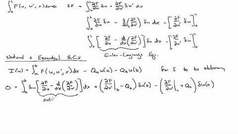 Natural and essential boundary conditions