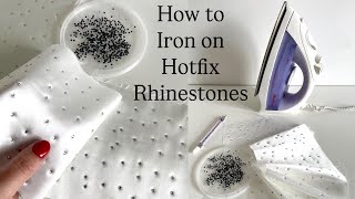 How to iron on HOTFIX RHINESTONES, Glue on gemstones using iron, DIY tutorial, Anita Benko Bridal