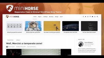 MiniHorse – Responsive Clean & Minimal WordPress Blog Theme | Themeforest Website Templates and