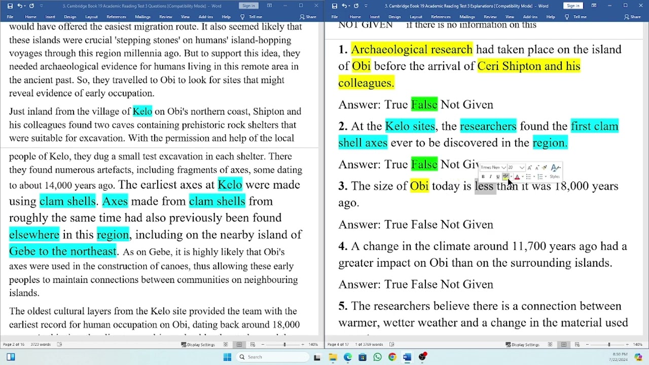 Cambridge Book 19 Academic Reading Test 3 True False Not Given