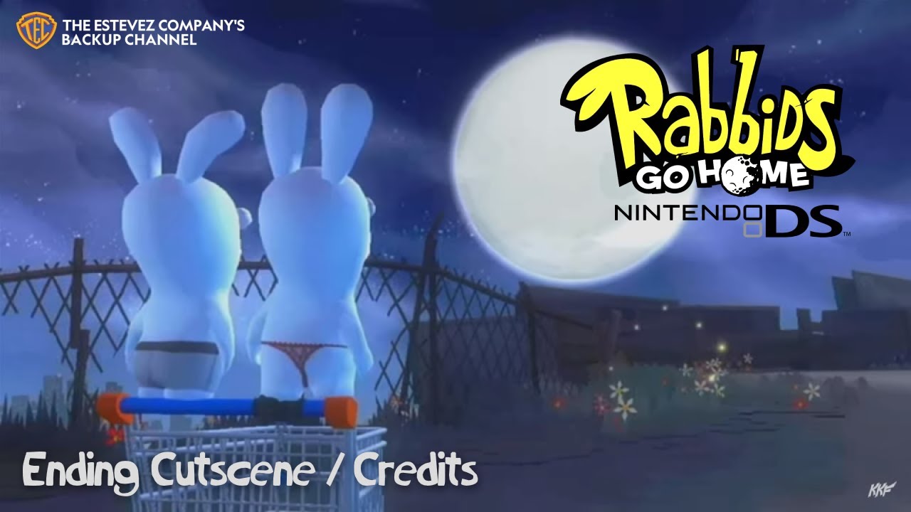 Rabbids Go Home (Nintendo DS port) - Ending Cutscene / Credits - YouTube