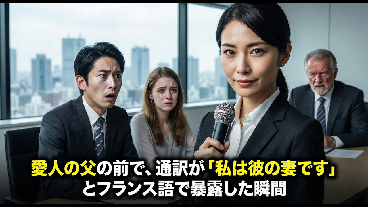 夫が私財5000万円を貢ぎ若い愛人とパリ移住を計画。だから私は、彼の運命の商談で通訳として復讐した。