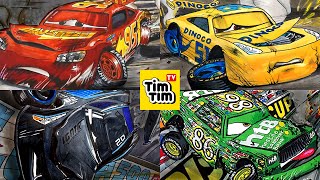 Compilation CARS 3 McQueen Crash, Jackson Storm Cruz Chick Hicks Drawing Coloring Pages Tim Tim TV screenshot 2