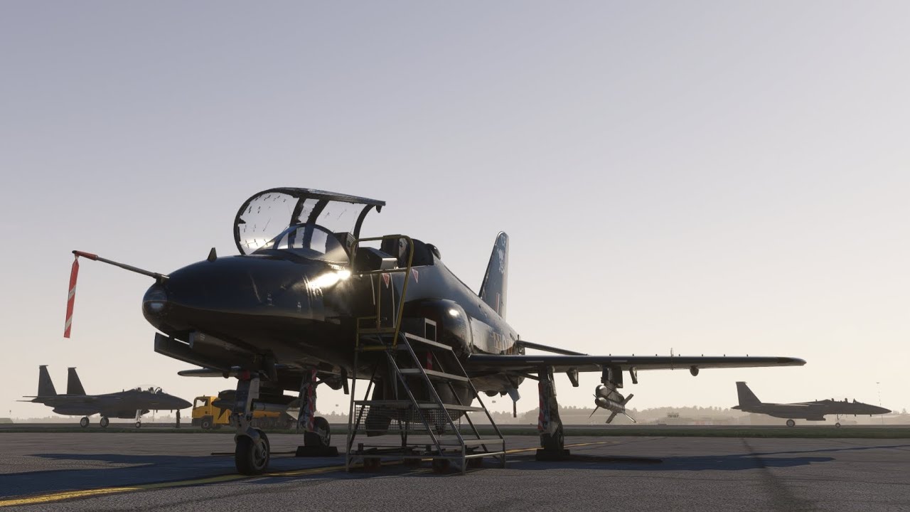 Exploring some of the FREE RAF airfields in the BAE Systems Hawk T1 in Microsoft Flight Simulator