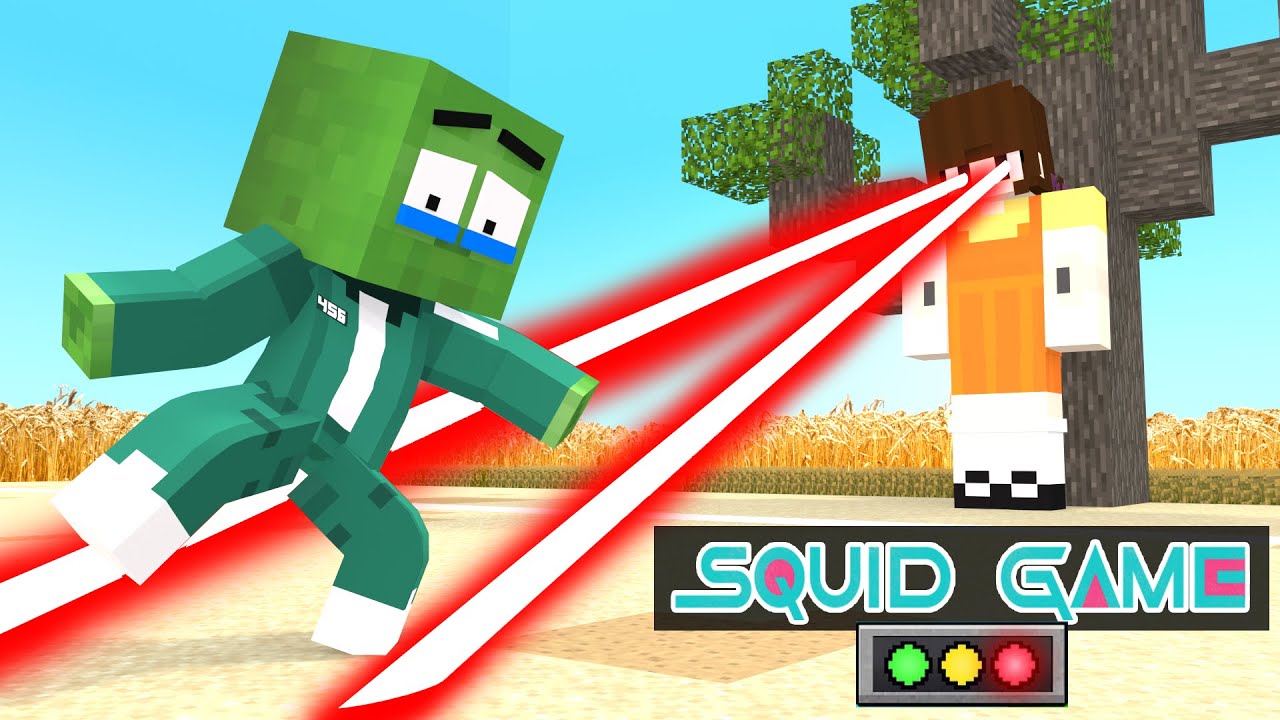 Minecraft Squid Game – Can He Survive the Red Light?! (Minecraft Movie Animation) | WOA Minecraft