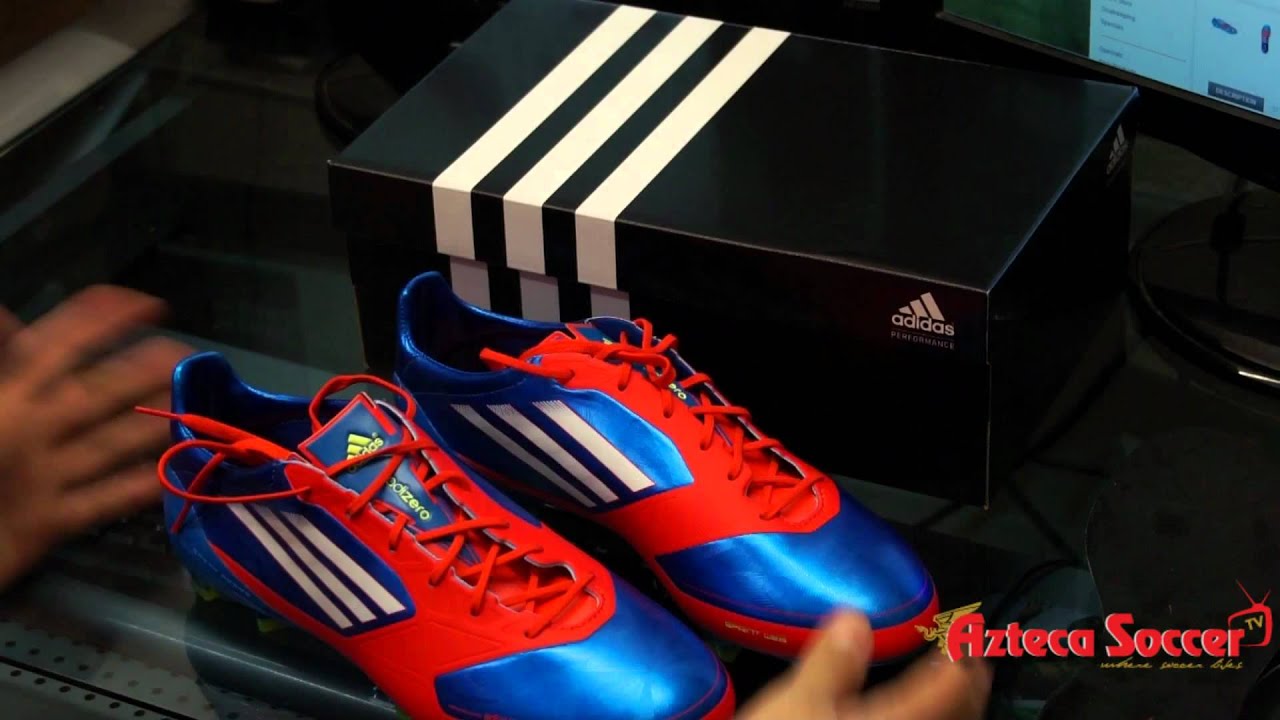 Unboxing Adidas adiZero miCoach TRX FG Blue/Red/White YouTube